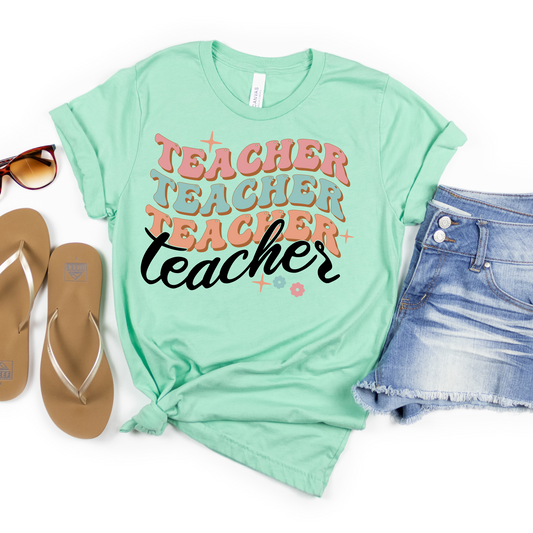 Repeat Teacher Pattern Tee - MariROsa Craft Shop