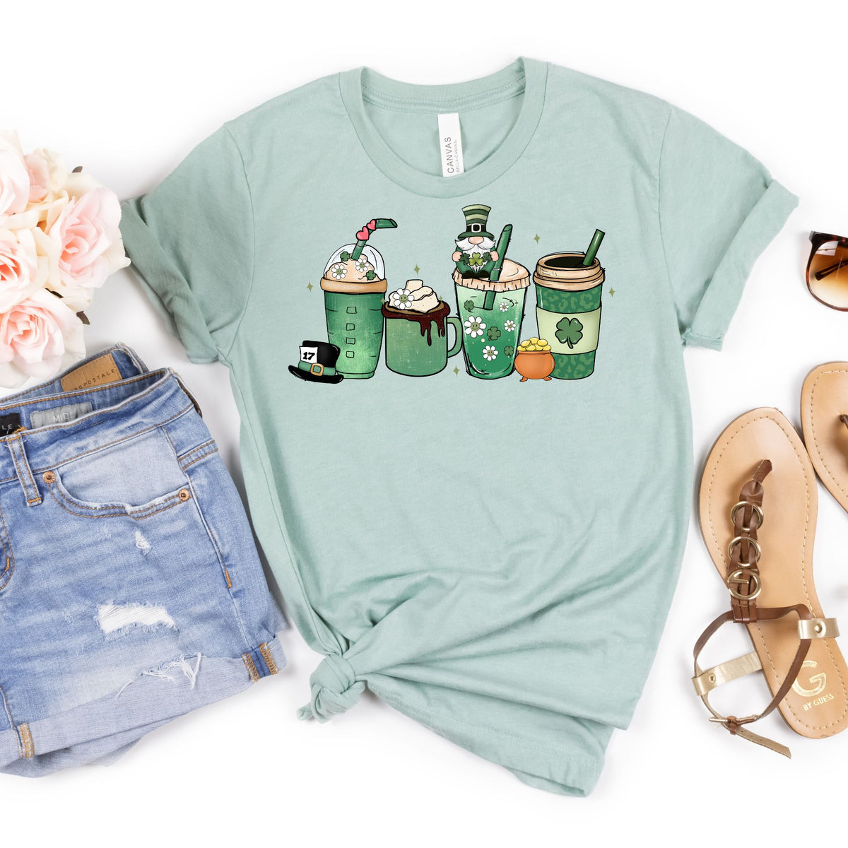 Lucky Sips Teacher Tee – St. Patrick’s Day Edition - MariROsa Craft Shop