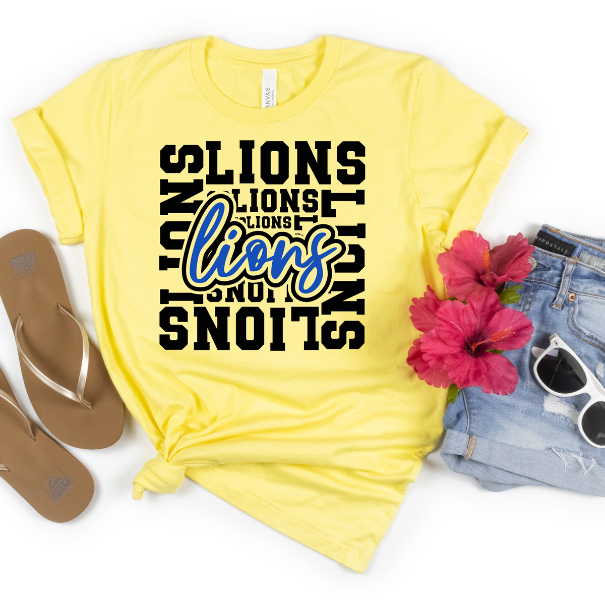 LIONS Typography Tee - MariROsa Craft Shop