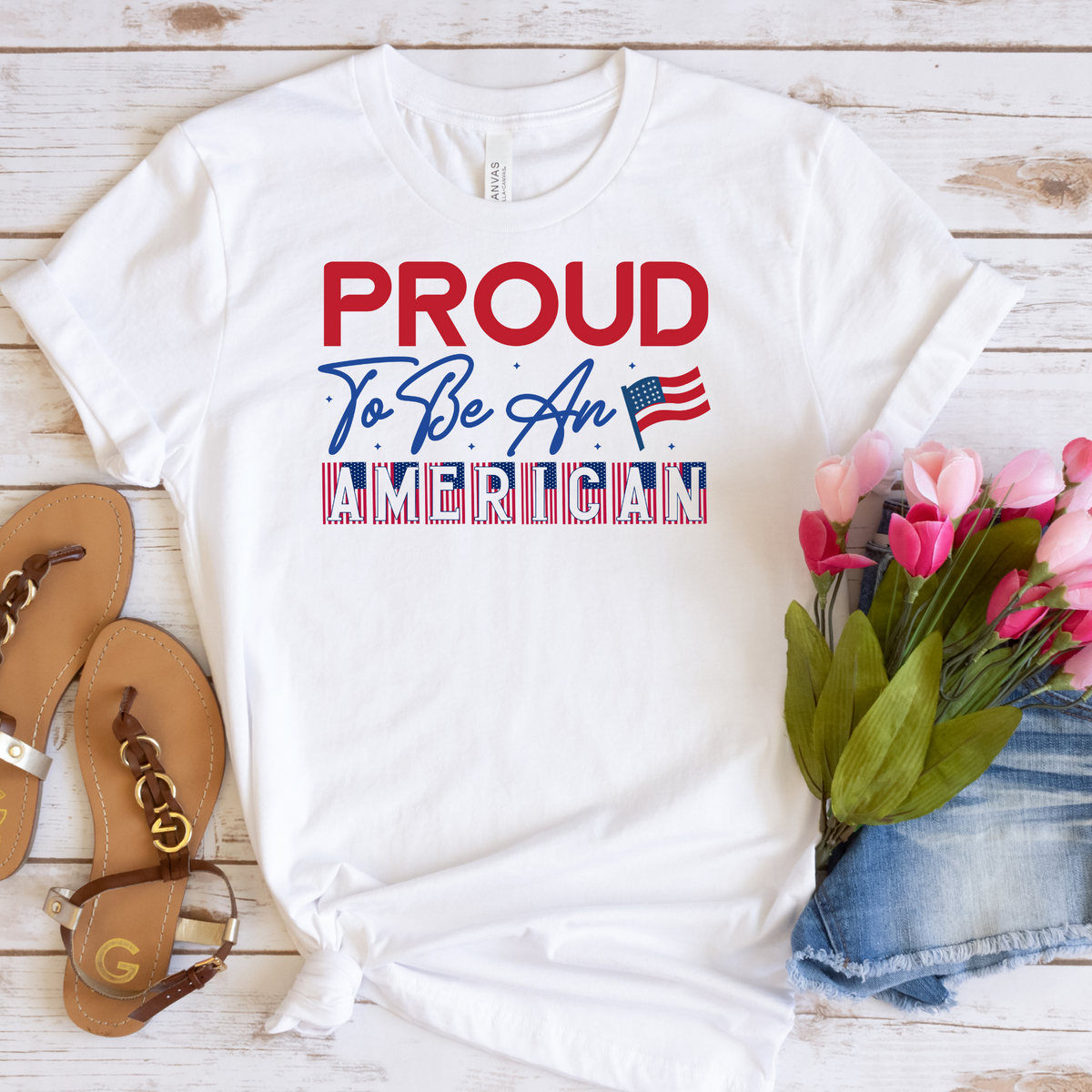 Proud to be an American Tee - MariROsa Craft Shop