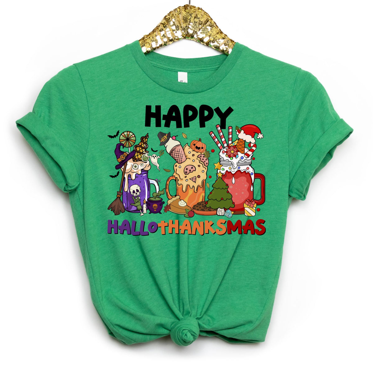 Happy HalloThankMas Tee - MariROsa Craft Shop