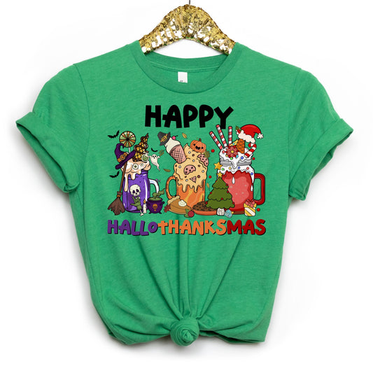 Happy HalloThankMas Tee - MariROsa Craft Shop
