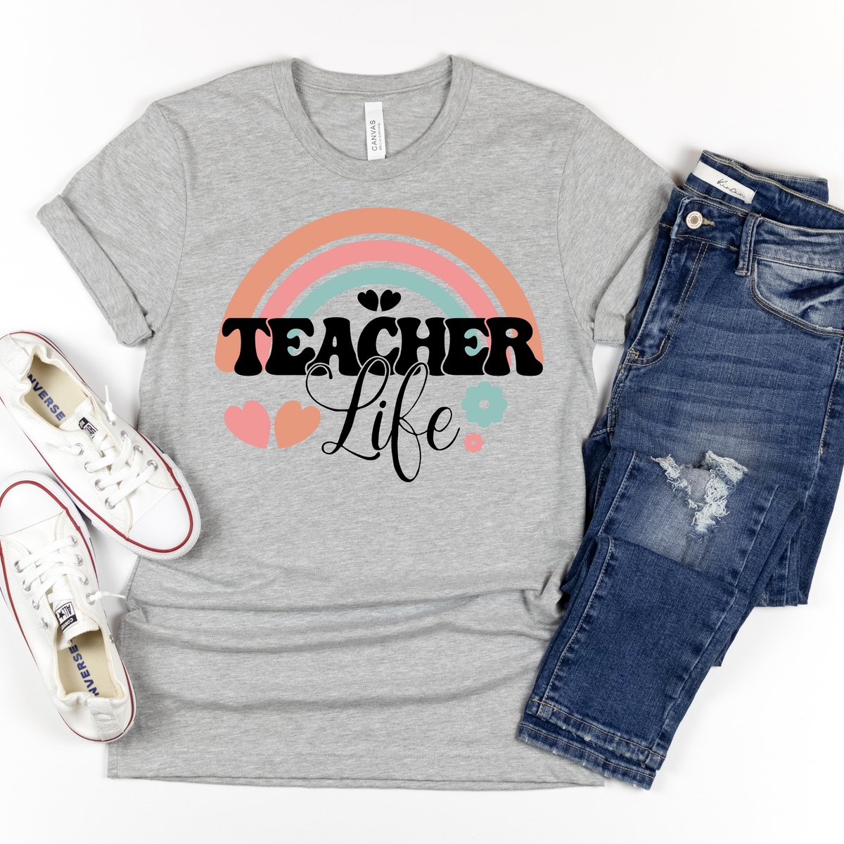 Teacher Life Pastel Rainbow - MariROsa Craft Shop