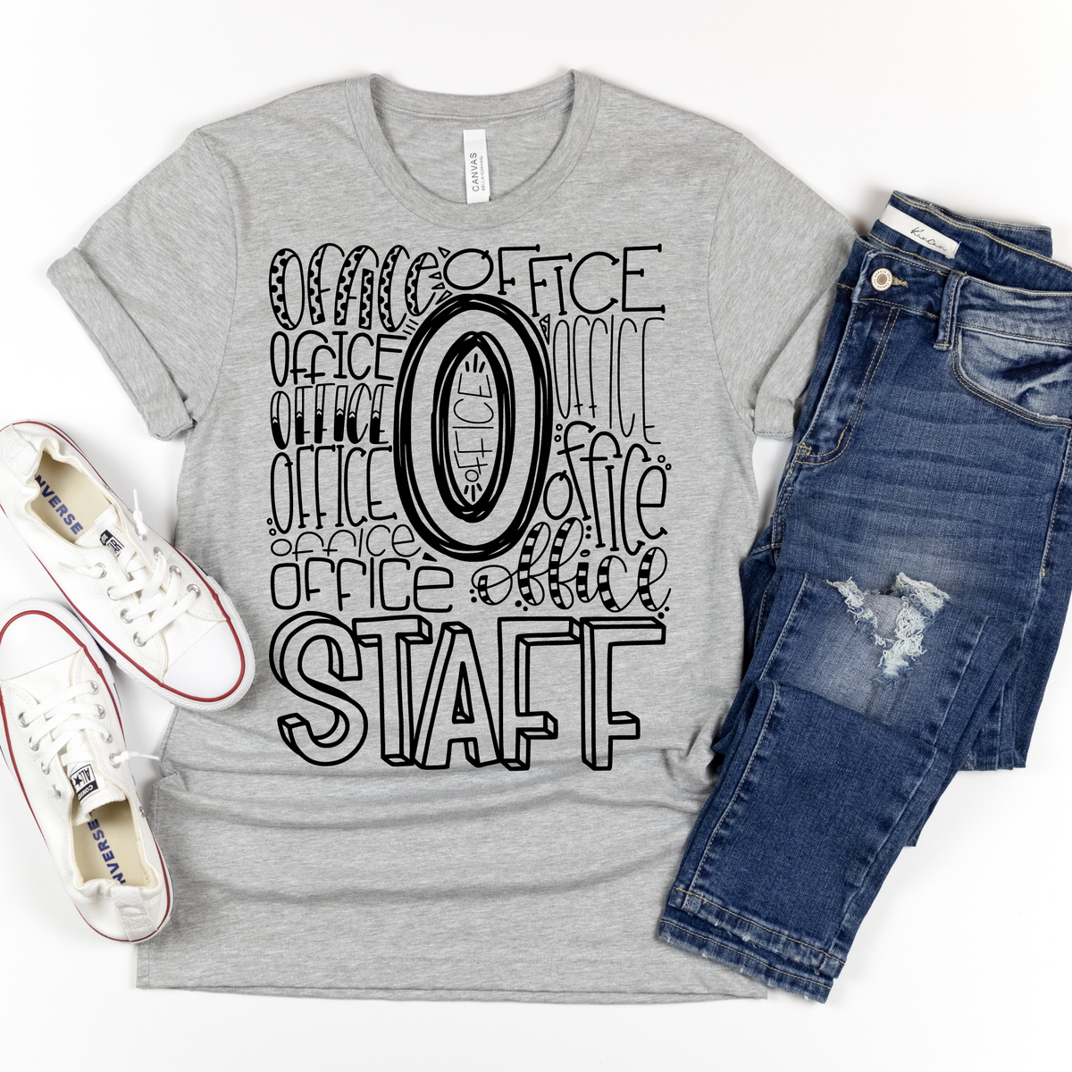 Office Staff Typography Design Tee - MariROsa Craft Shop