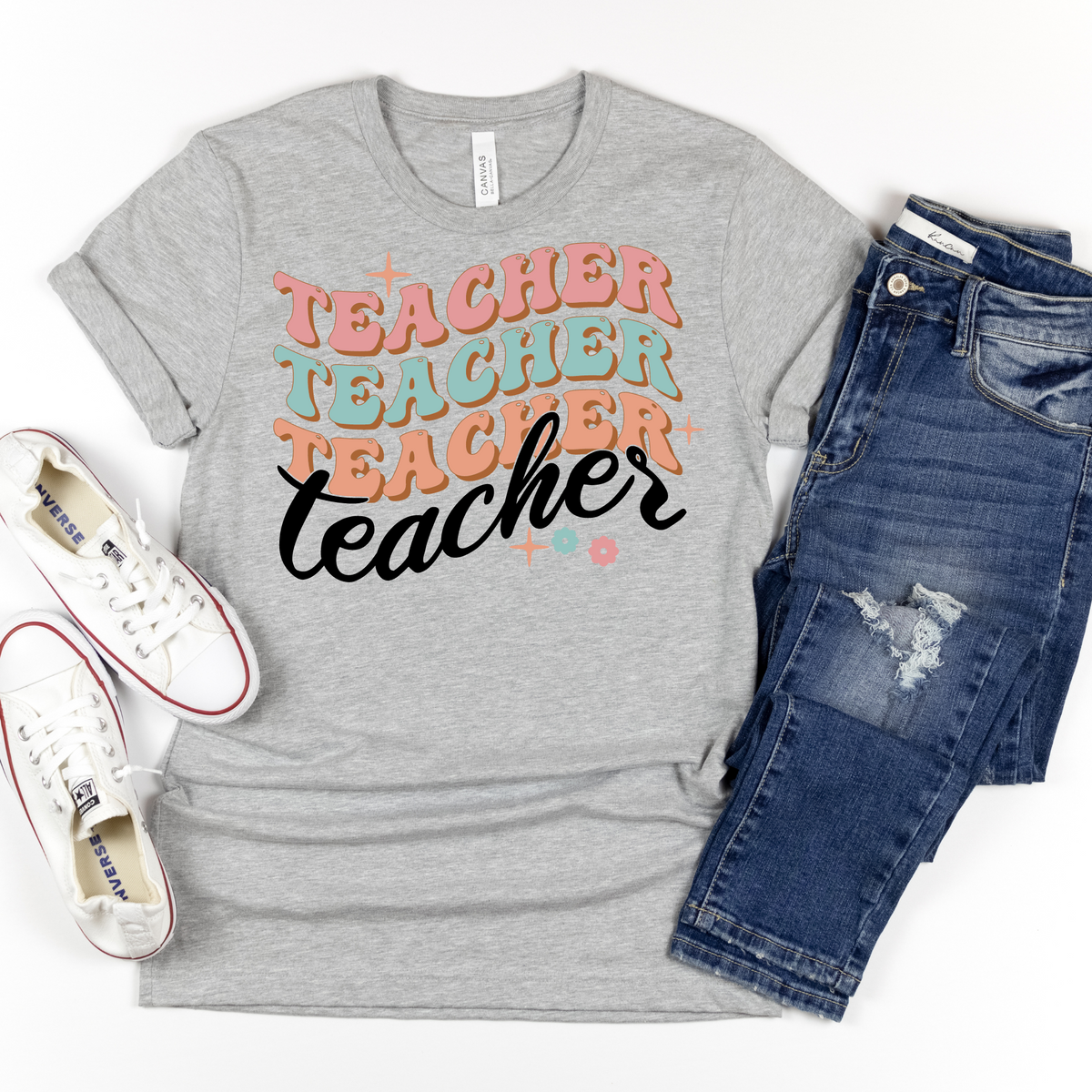 Repeat Teacher Pattern Tee - MariROsa Craft Shop