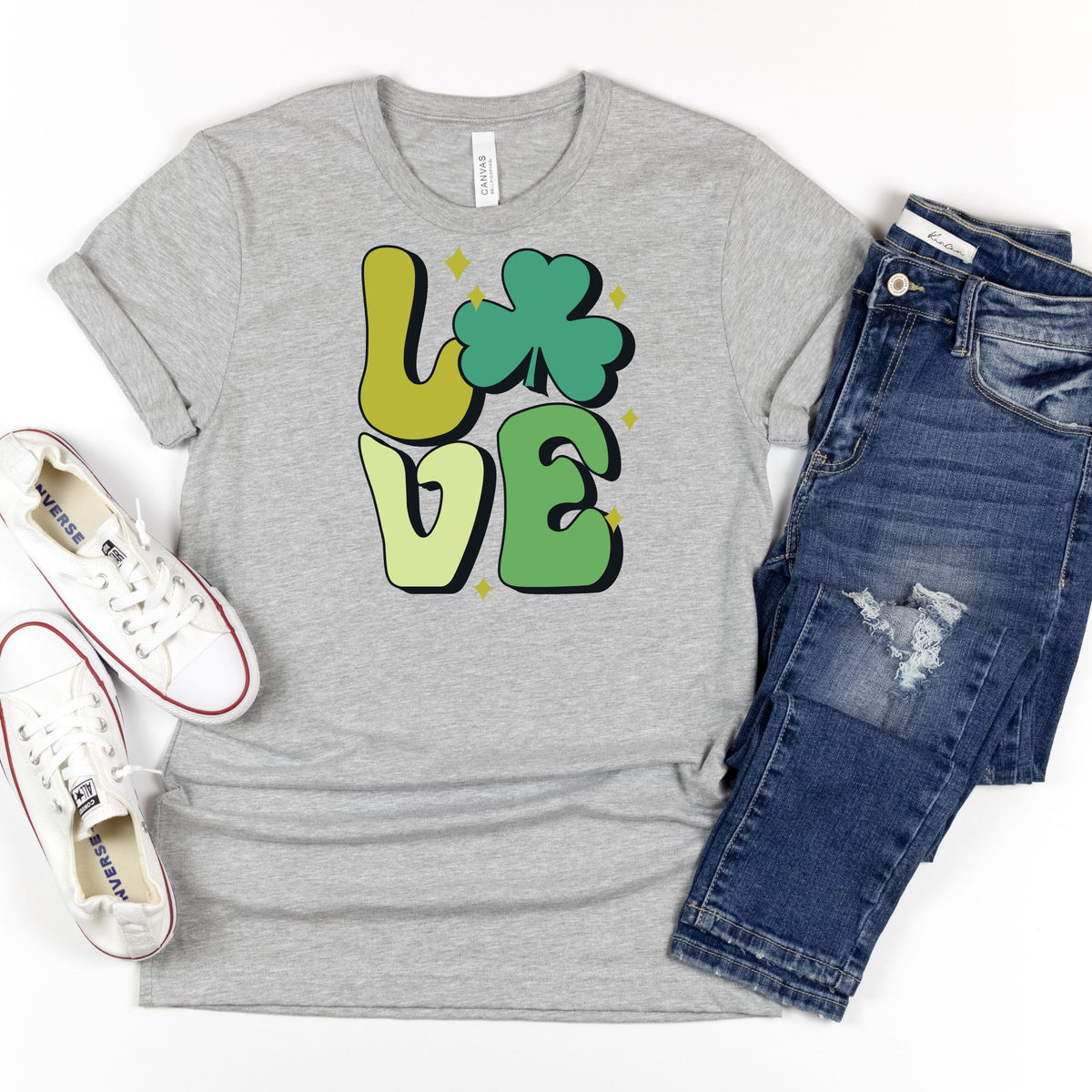 LOVE Shamrock Tee - MariROsa Craft Shop