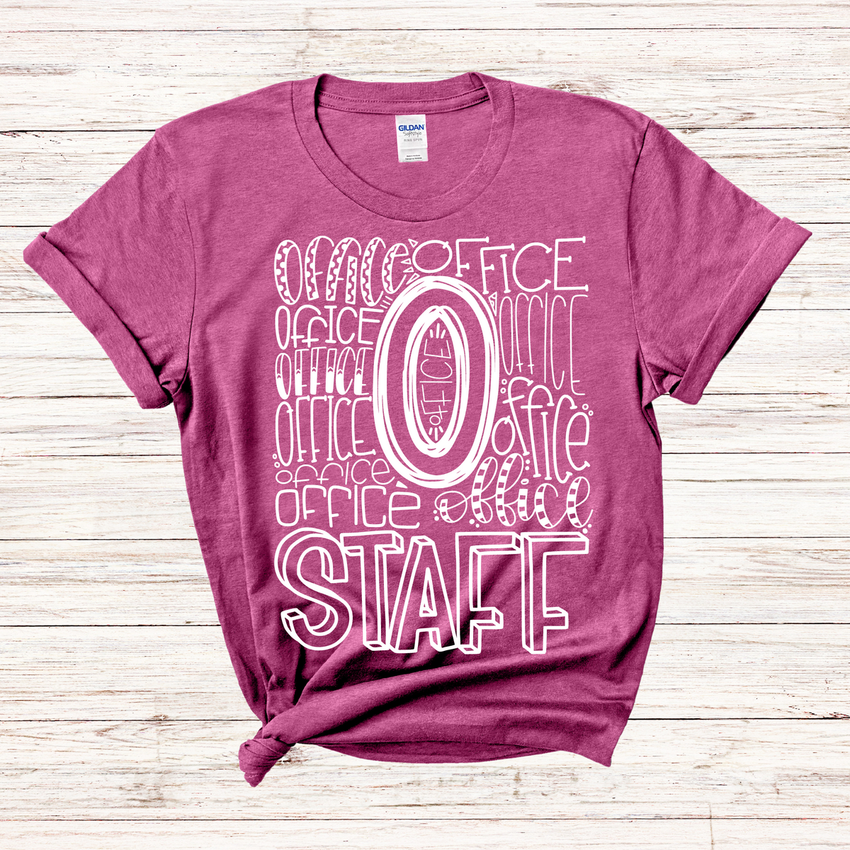 Office Staff Typography Design Tee - MariROsa Craft Shop