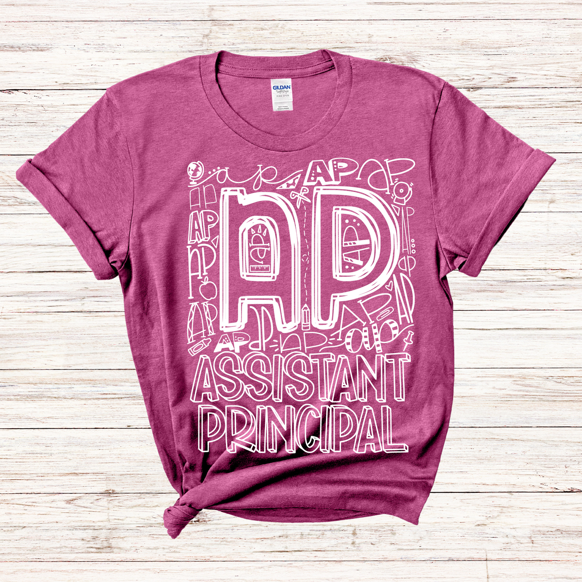 Assistant Principal Typography Design Tee - MariROsa Craft Shop