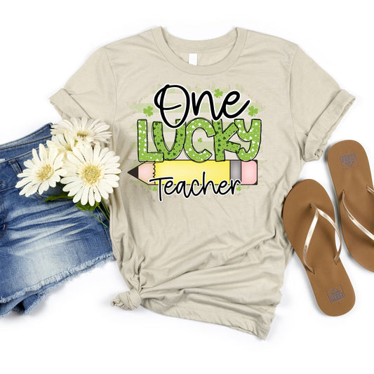 One Lucky Teacher - MariROsa Craft Shop