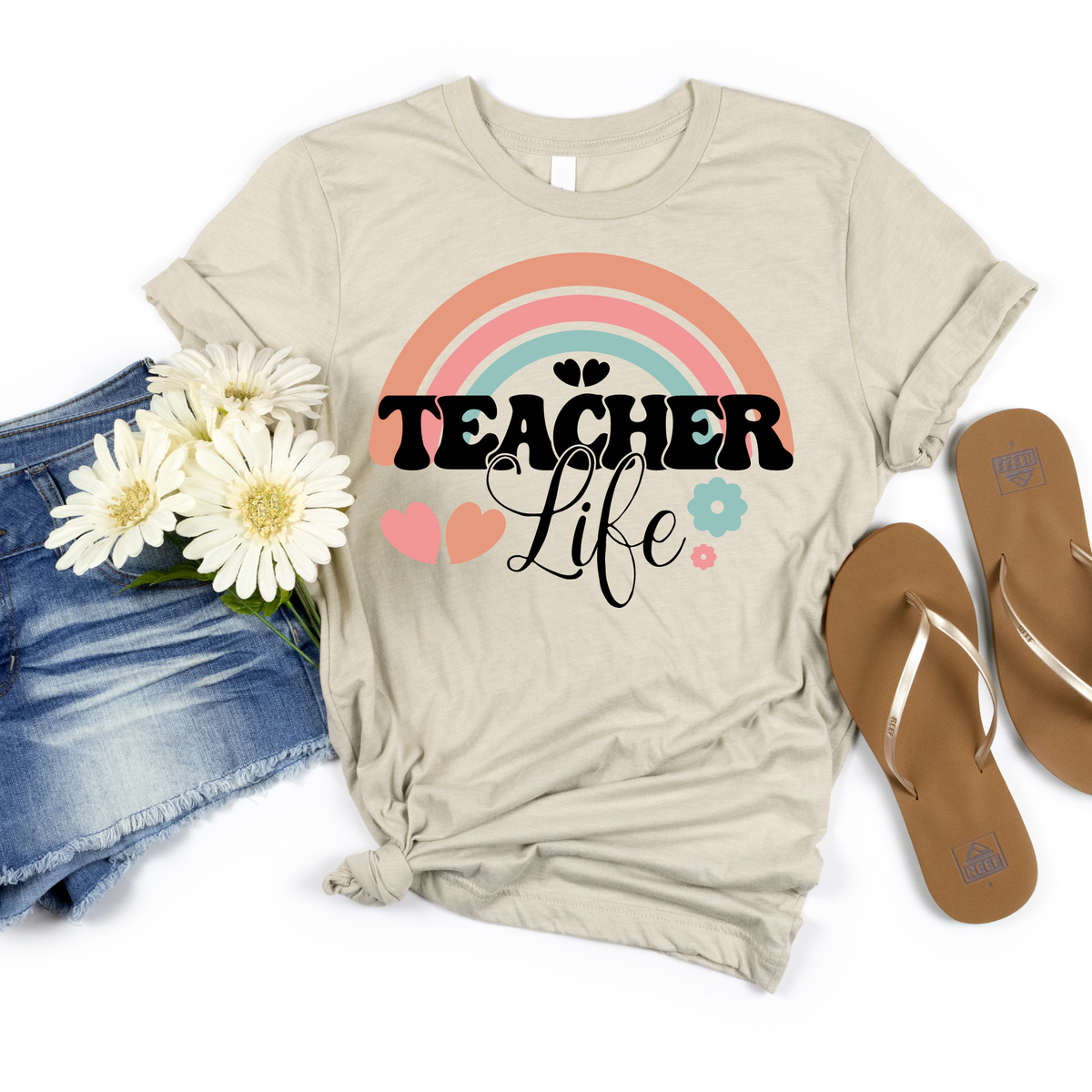 Teacher Life Pastel Rainbow - MariROsa Craft Shop