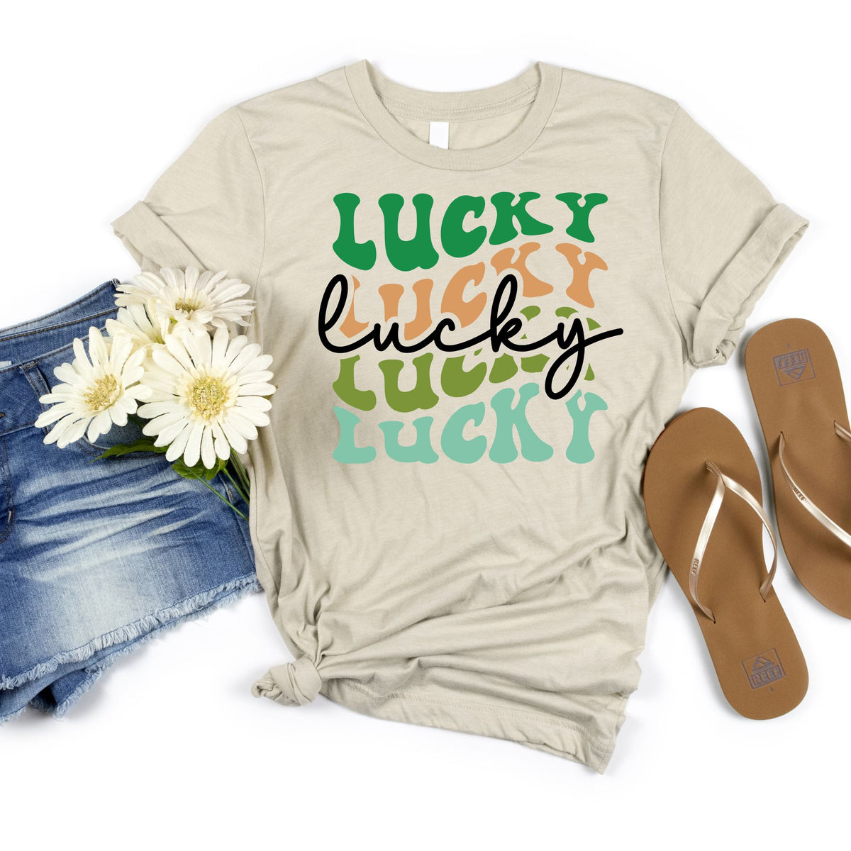 Lucky Script Tee - MariROsa Craft Shop