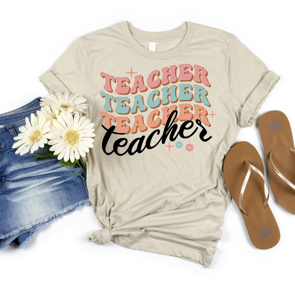 Repeat Teacher Pattern Tee - MariROsa Craft Shop