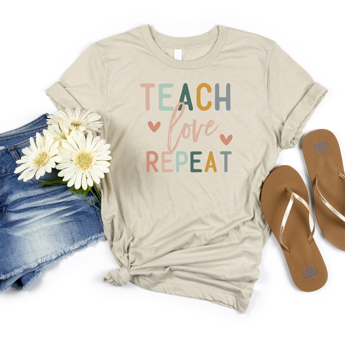 Teach Love Repeat Tee - MariROsa Craft Shop