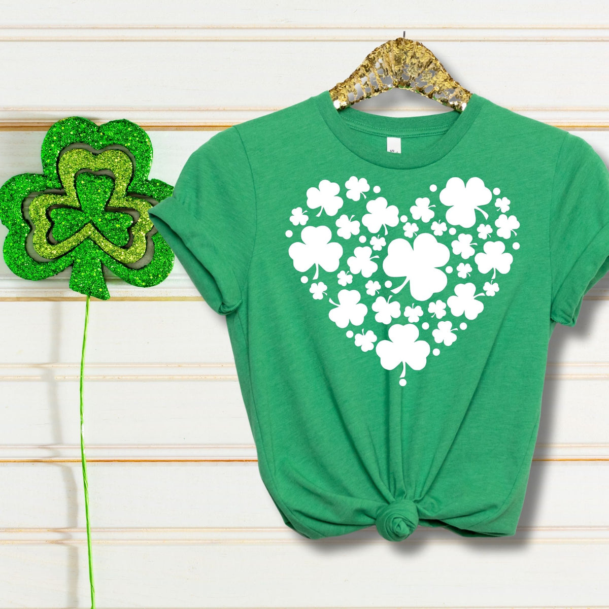 Shamrock Heart Tee - MariROsa Craft Shop