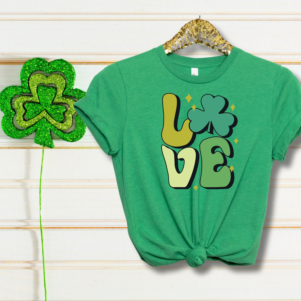 LOVE Shamrock Tee - MariROsa Craft Shop