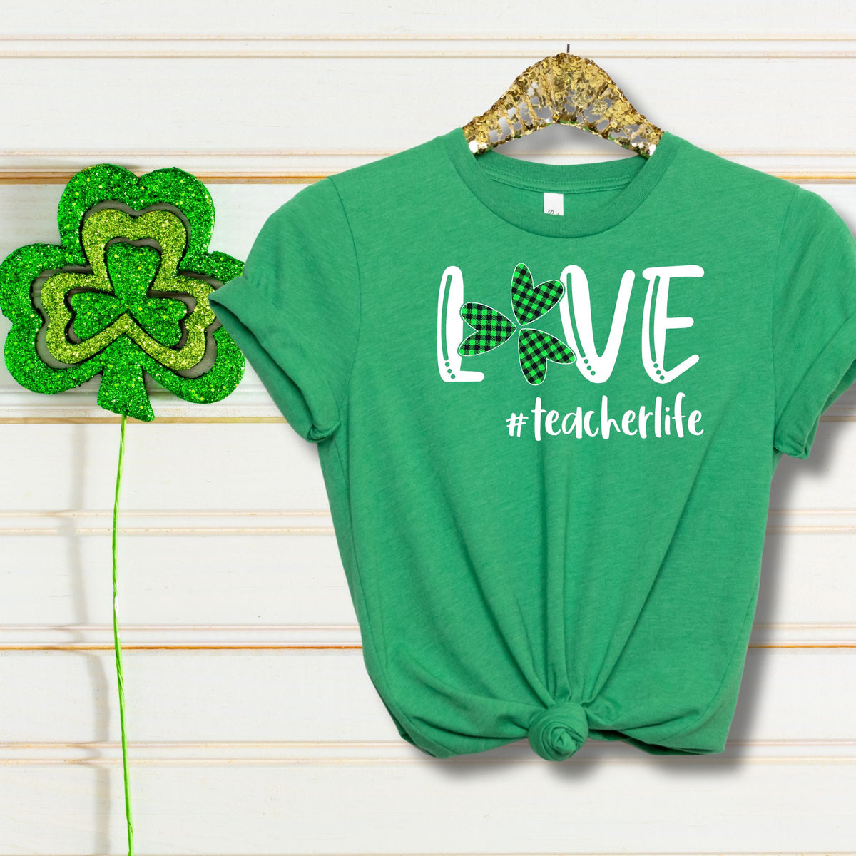 Love #teacherlife Shamrock Tee - MariROsa Craft Shop