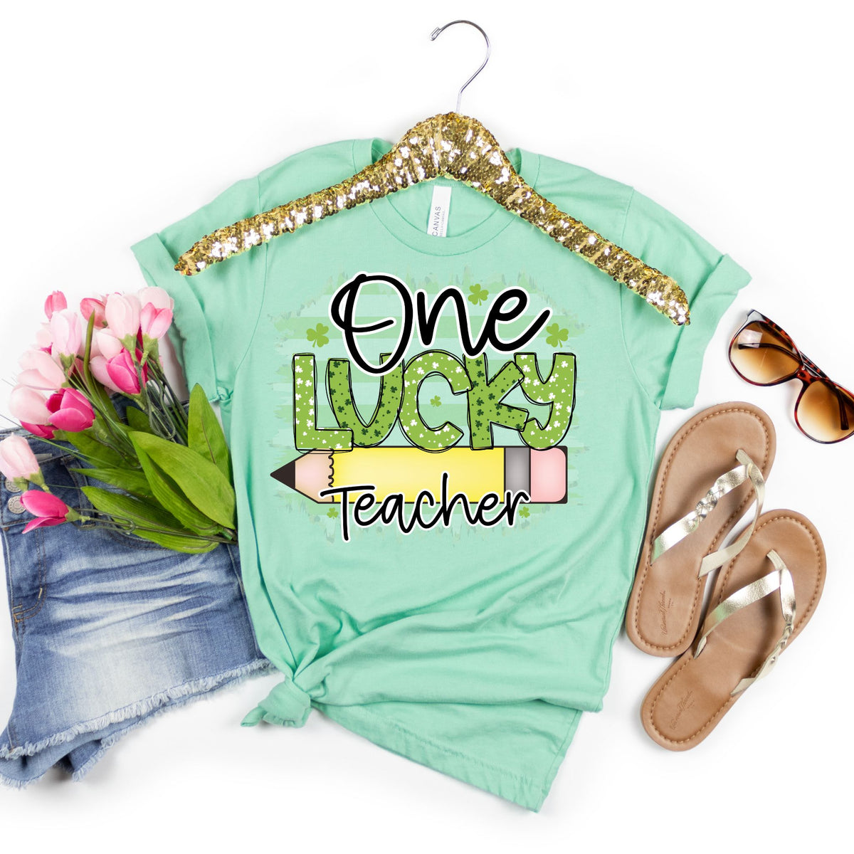 One Lucky Teacher - MariROsa Craft Shop