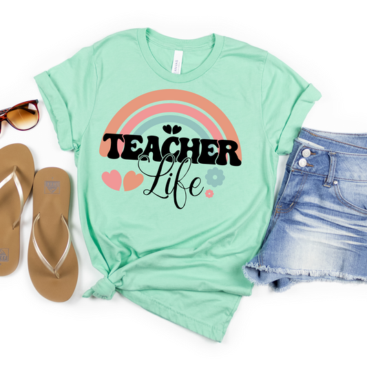 Teacher Life Pastel Rainbow - MariROsa Craft Shop