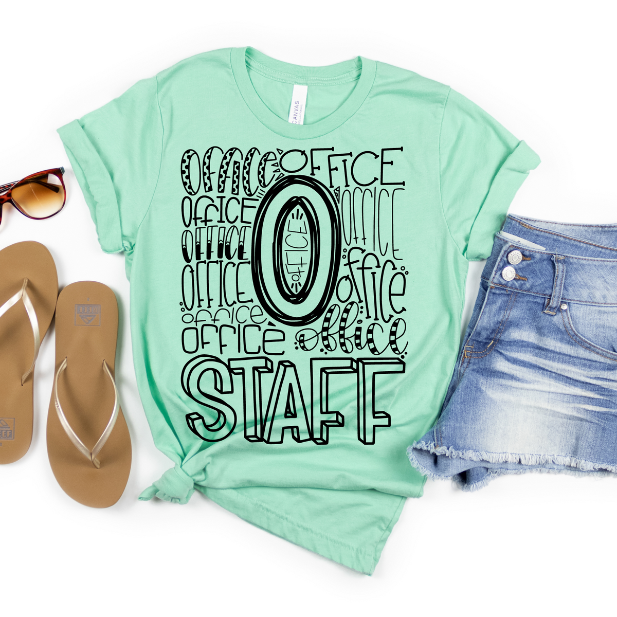 Office Staff Typography Design Tee - MariROsa Craft Shop