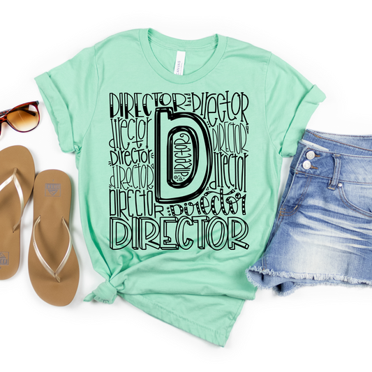 Director Typography Design Tee - MariROsa Craft Shop
