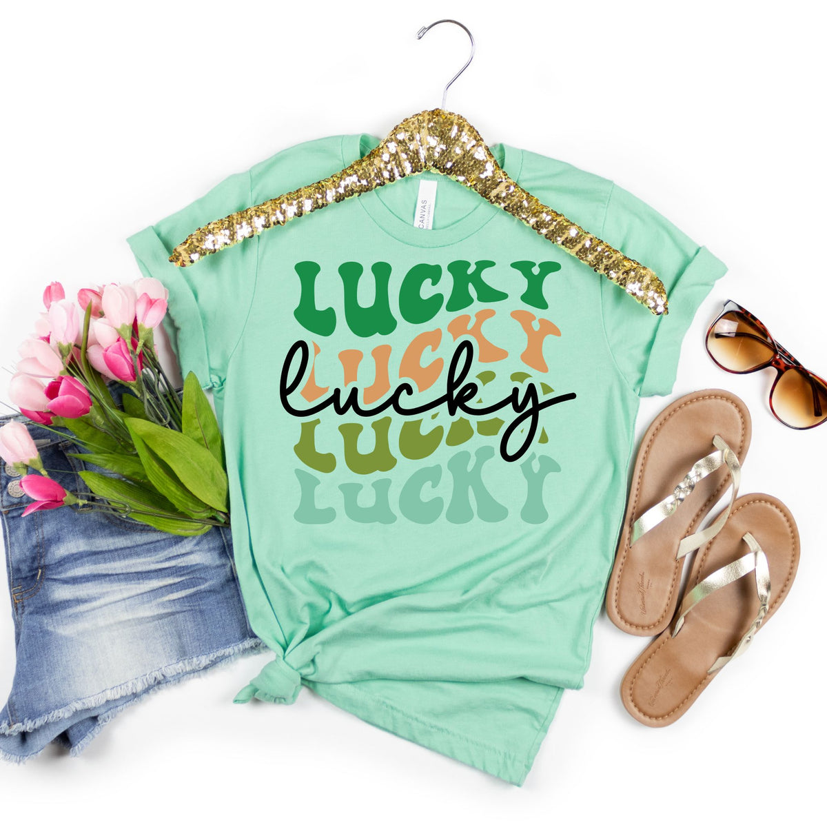 Lucky Script Tee - MariROsa Craft Shop