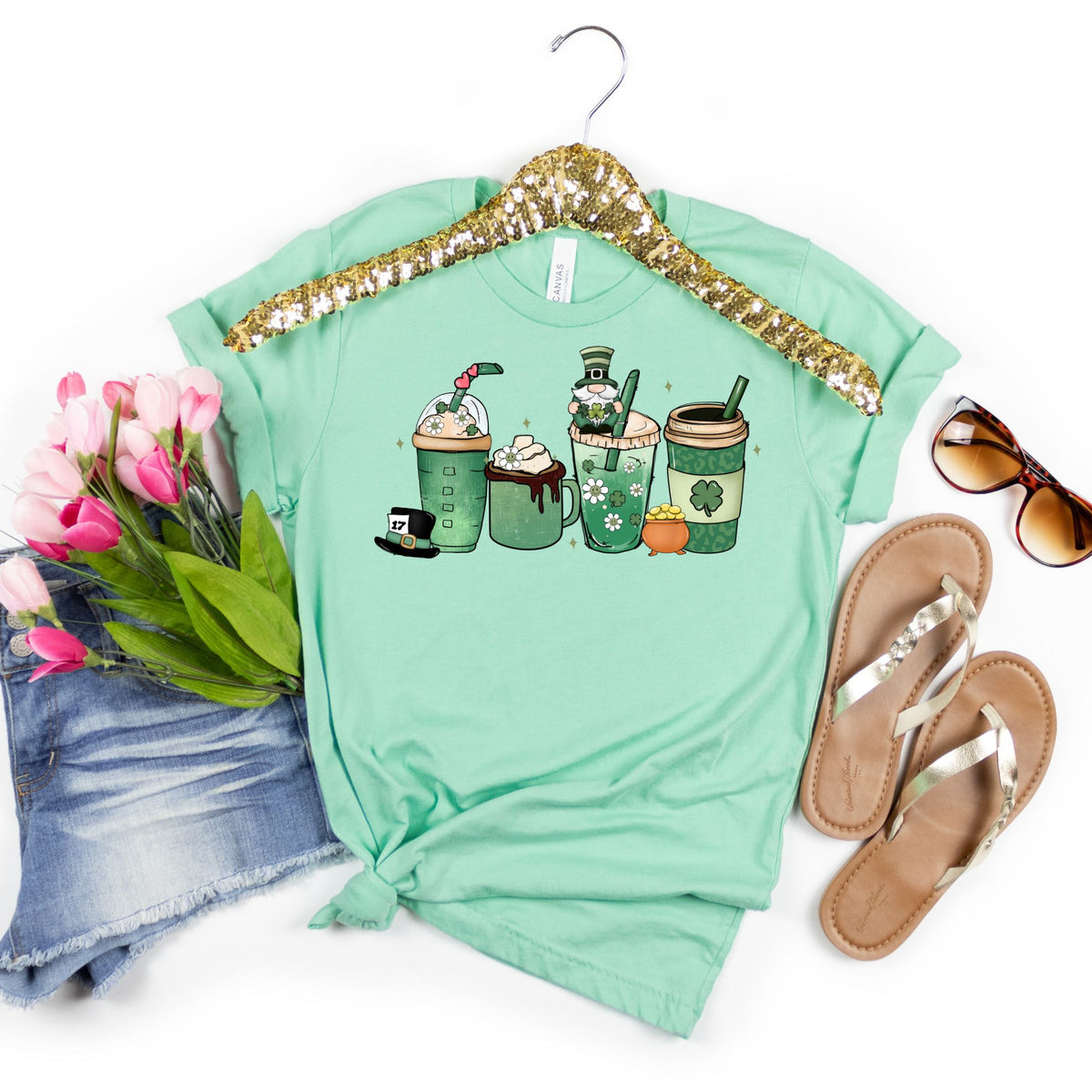 Lucky Sips Teacher Tee – St. Patrick’s Day Edition - MariROsa Craft Shop