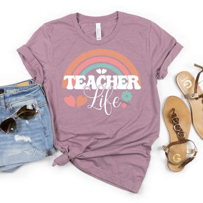 Teacher Life Pastel Rainbow - MariROsa Craft Shop