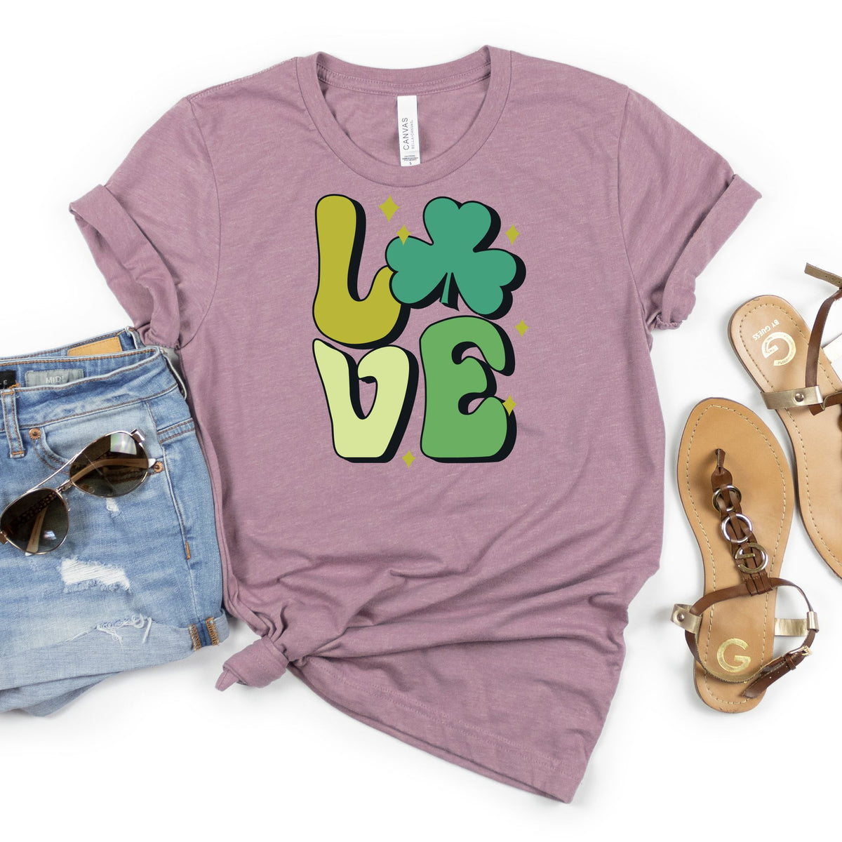 LOVE Shamrock Tee - MariROsa Craft Shop