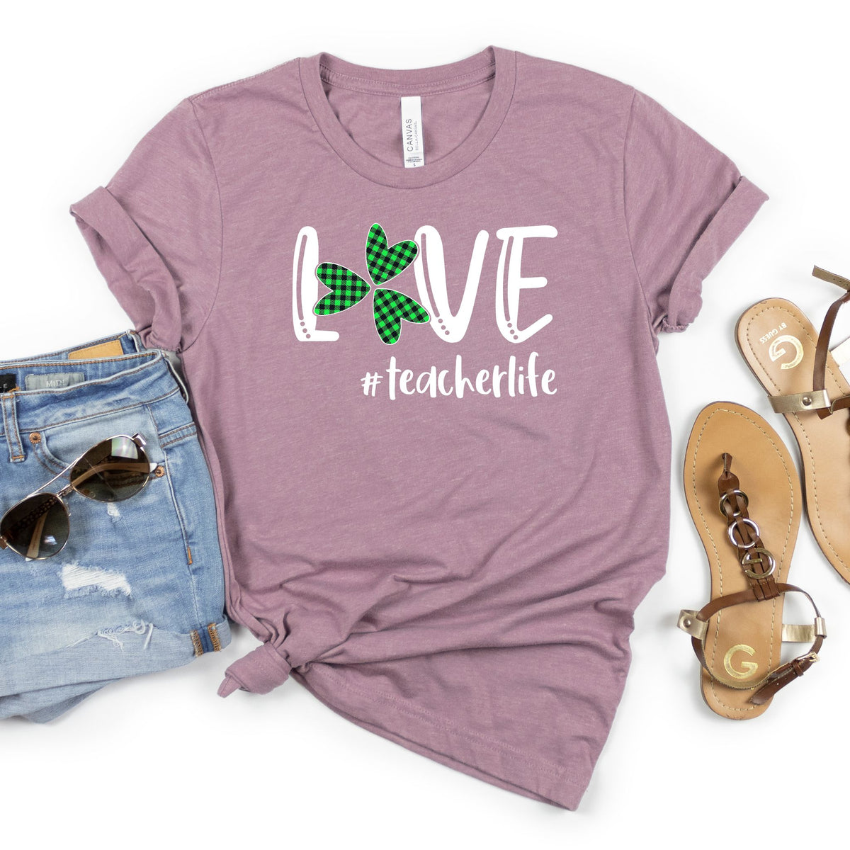 Love #teacherlife Shamrock Tee - MariROsa Craft Shop