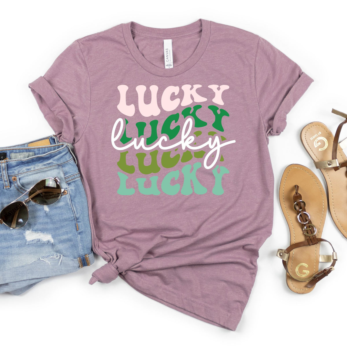 Lucky Script Tee - MariROsa Craft Shop