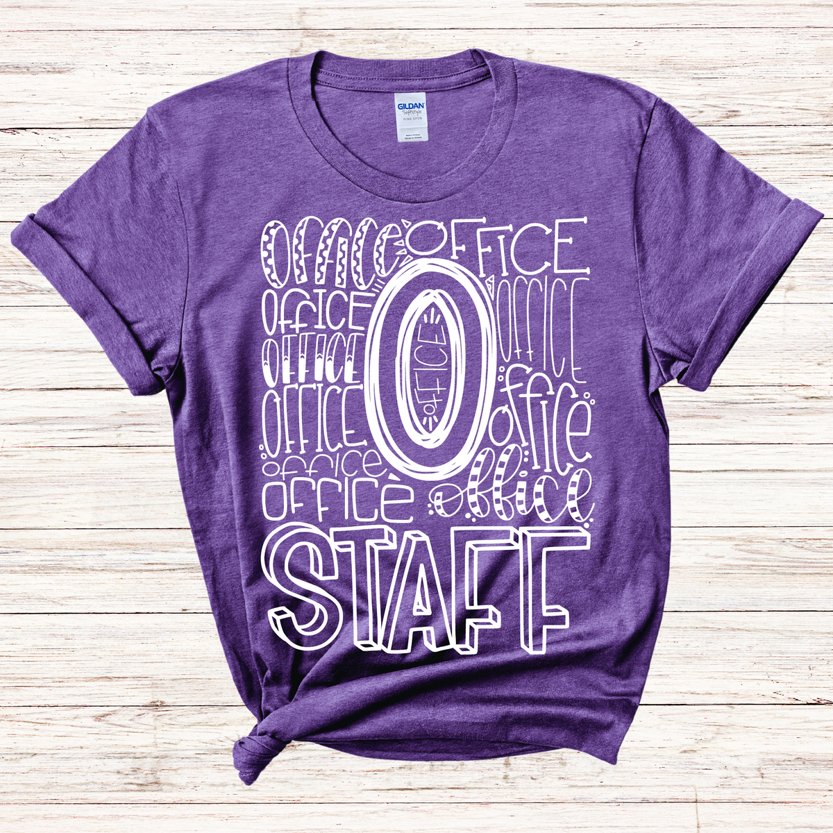Office Staff Typography Design Tee - MariROsa Craft Shop