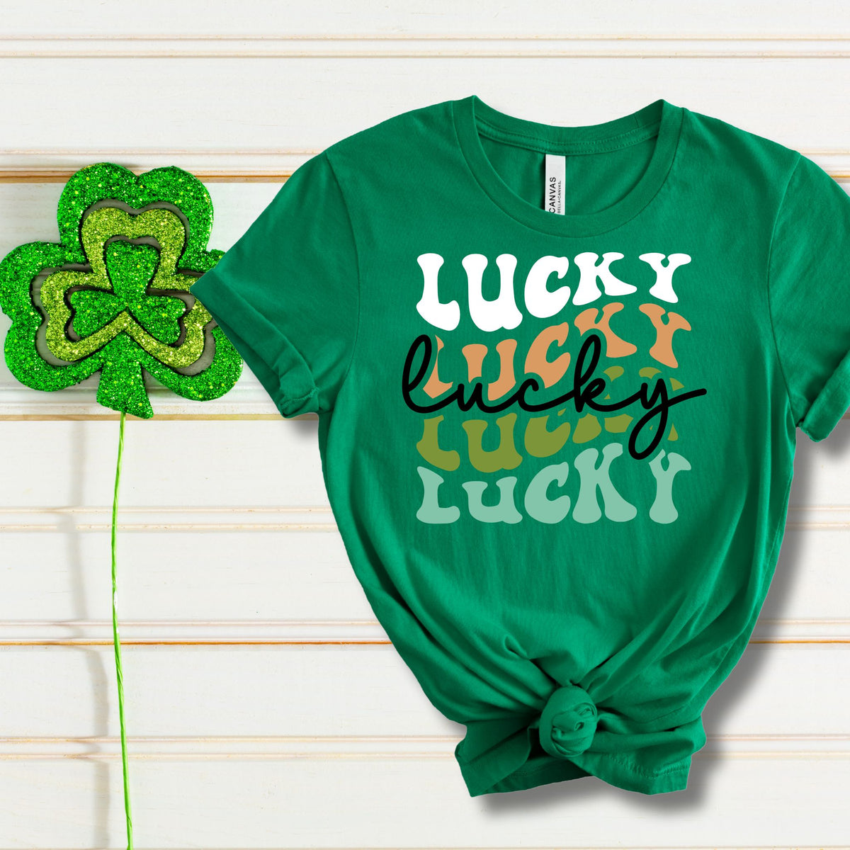 Lucky Script Tee - MariROsa Craft Shop