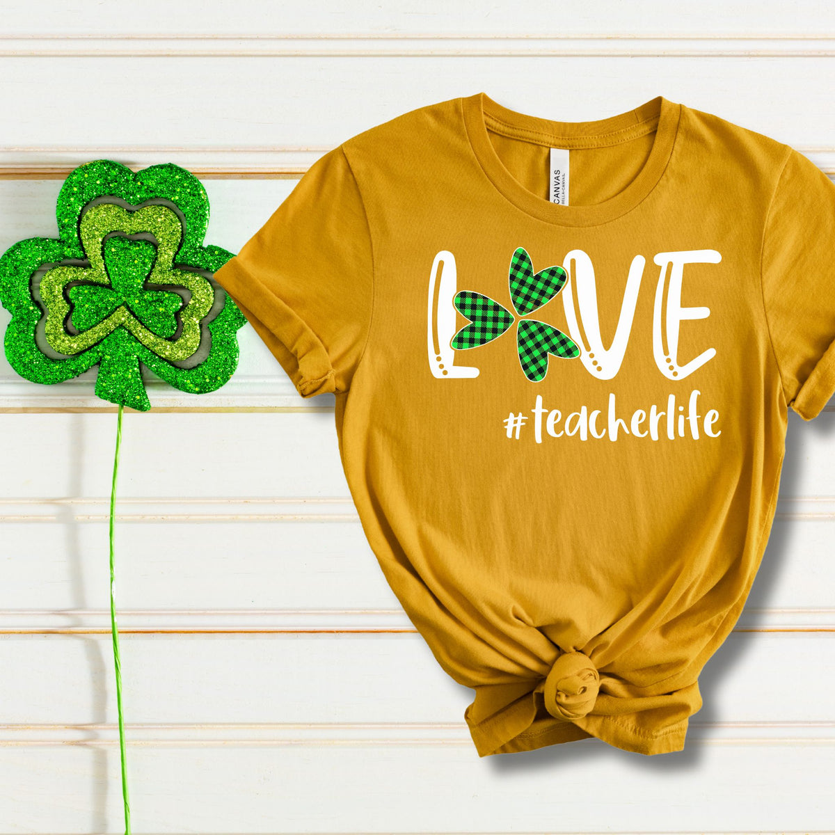 Love #teacherlife Shamrock Tee - MariROsa Craft Shop