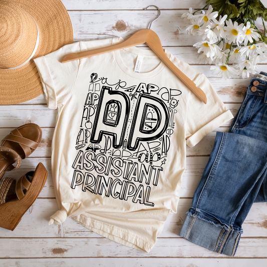 Assistant Principal Typography Design Tee - MariROsa Craft Shop