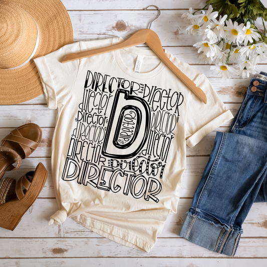 Director Typography Design Tee - MariROsa Craft Shop