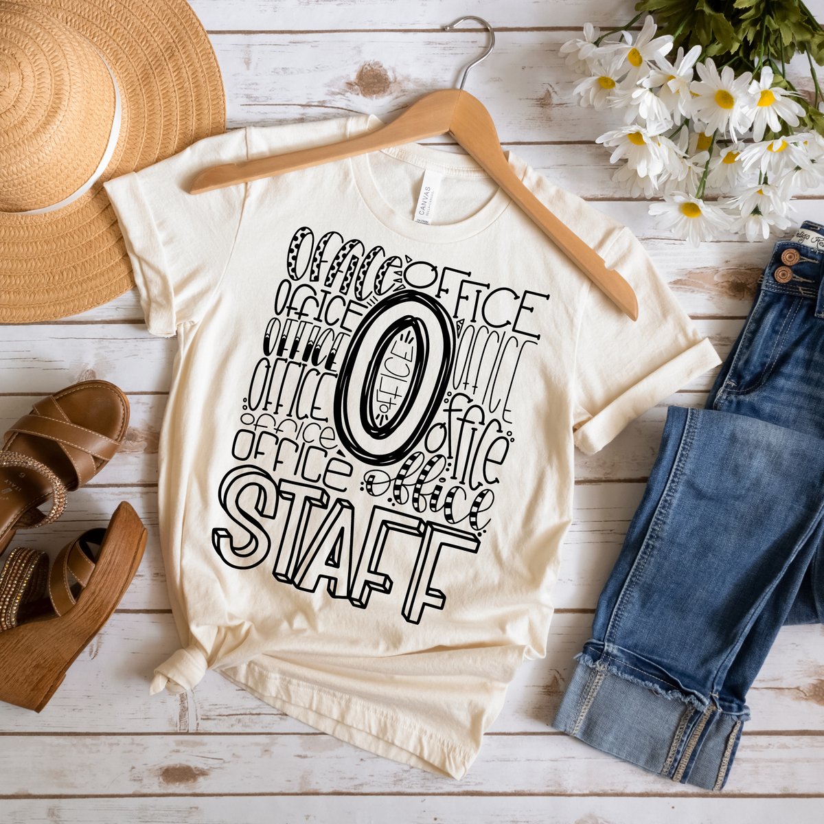Office Staff Typography Design Tee - MariROsa Craft Shop