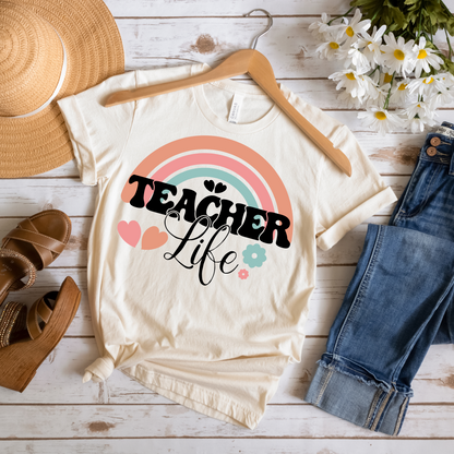 Teacher Life Pastel Rainbow - MariROsa Craft Shop