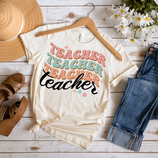 Repeat Teacher Pattern Tee - MariROsa Craft Shop