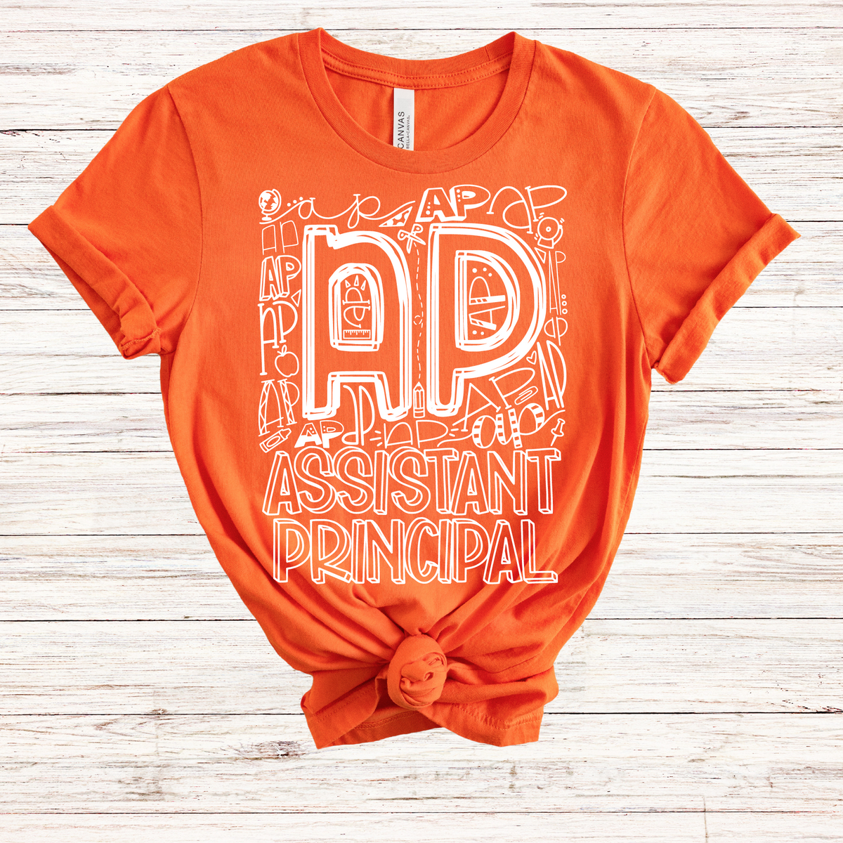 Assistant Principal Typography Design Tee - MariROsa Craft Shop