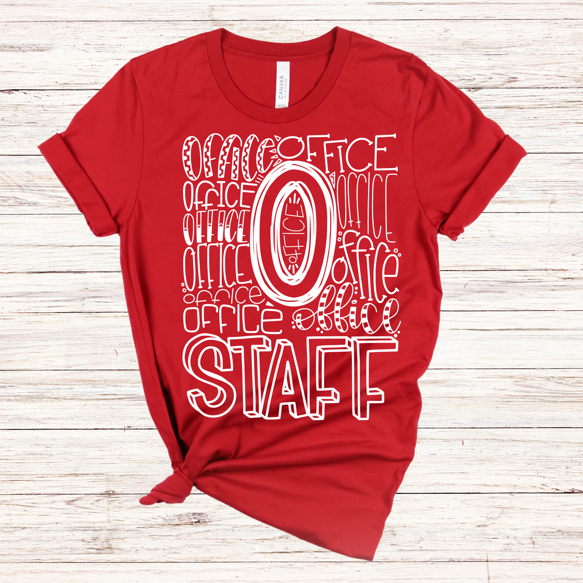 Office Staff Typography Design Tee - MariROsa Craft Shop