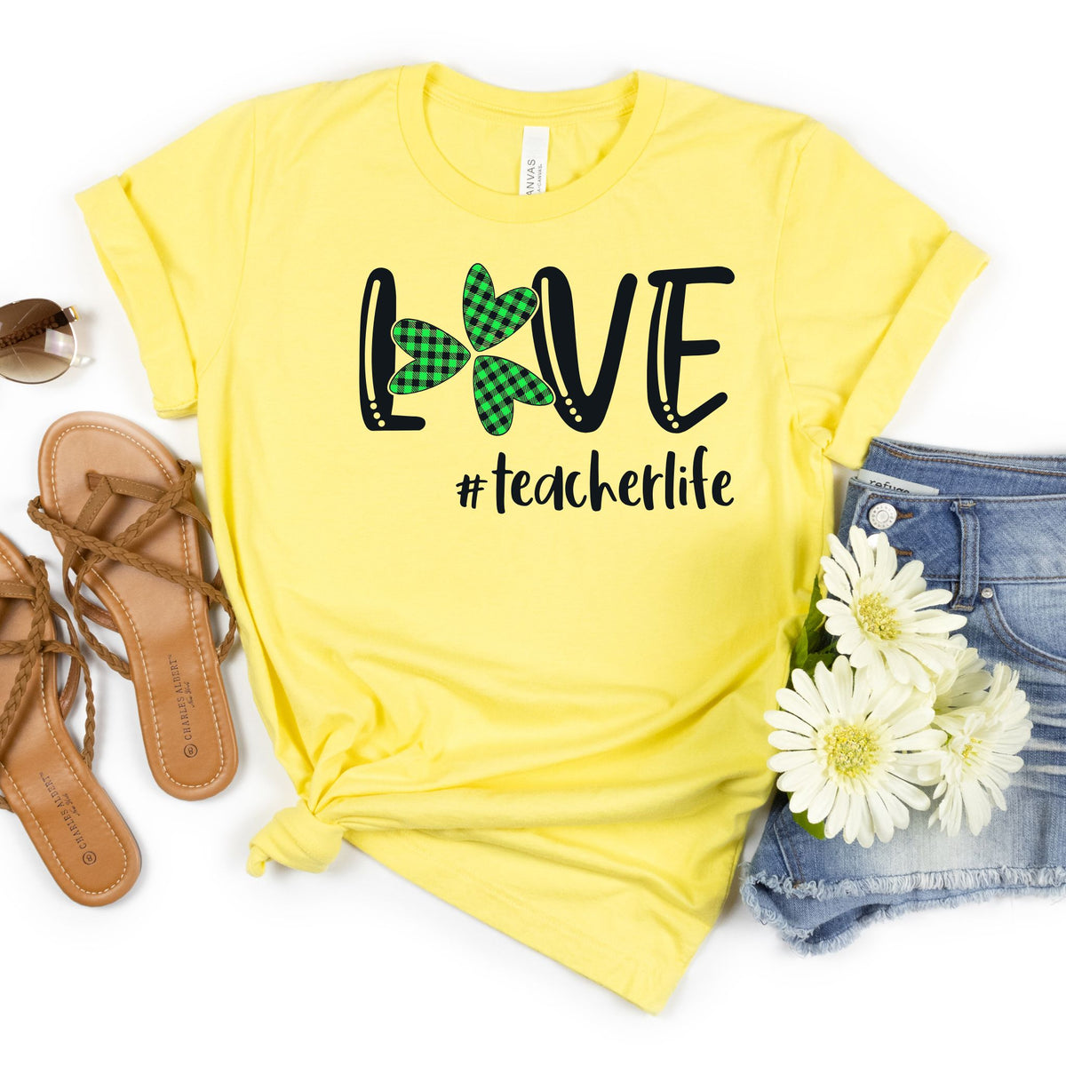 Love #teacherlife Shamrock Tee - MariROsa Craft Shop