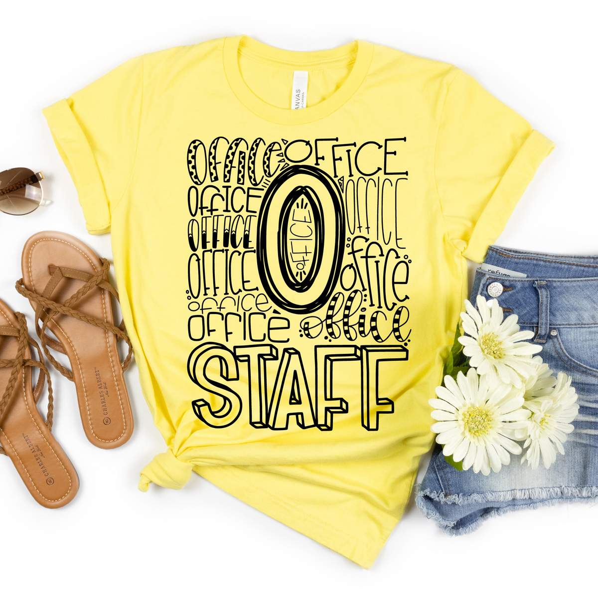 Office Staff Typography Design Tee - MariROsa Craft Shop