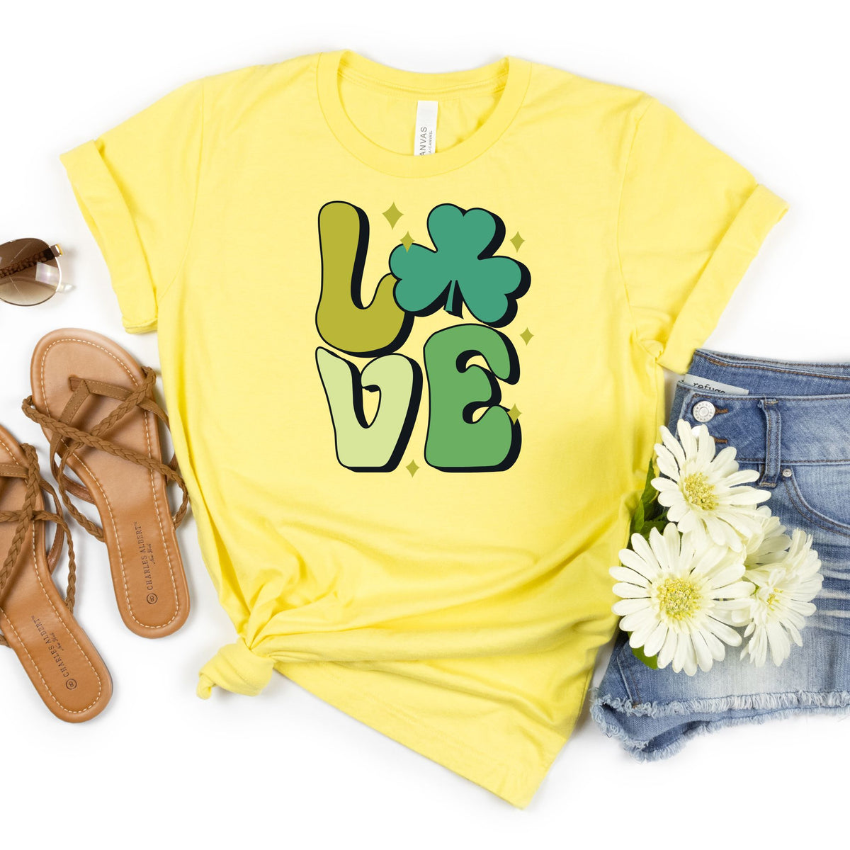 LOVE Shamrock Tee - MariROsa Craft Shop