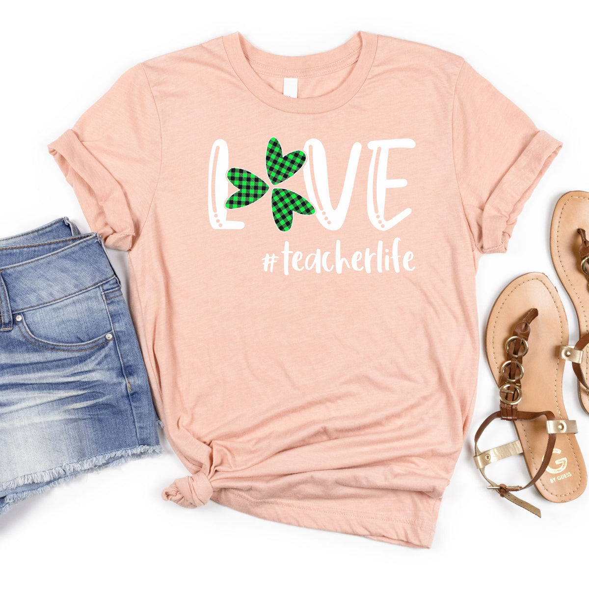Love #teacherlife Shamrock Tee - MariROsa Craft Shop