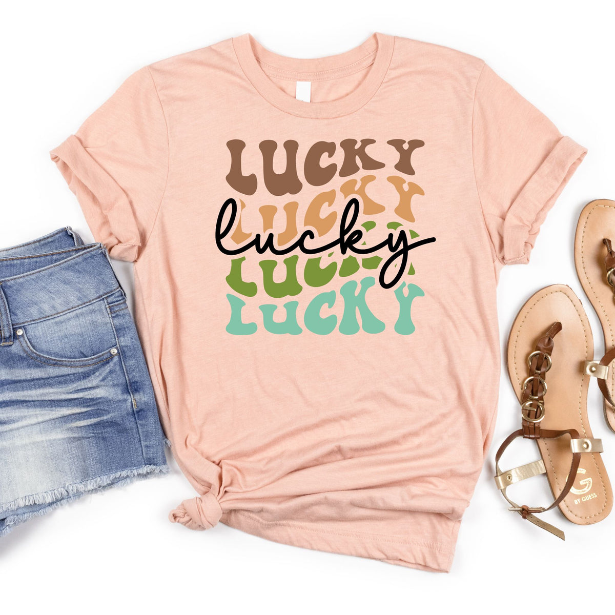 Lucky Script Tee - MariROsa Craft Shop