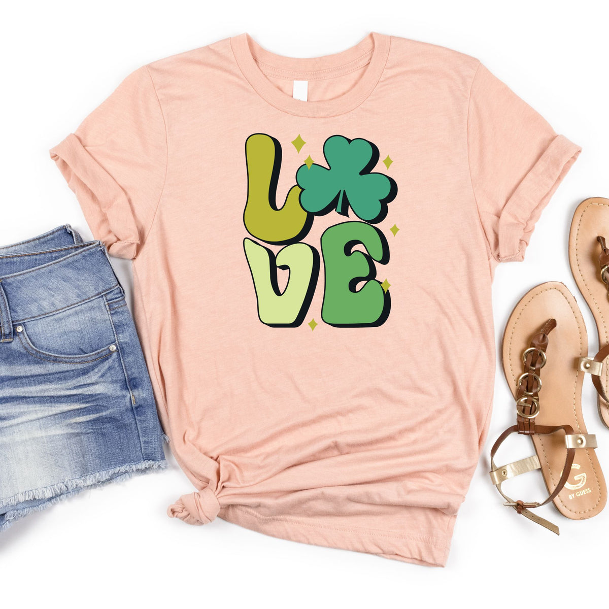 LOVE Shamrock Tee - MariROsa Craft Shop