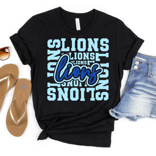 LIONS Typography Tee - MariROsa Craft Shop
