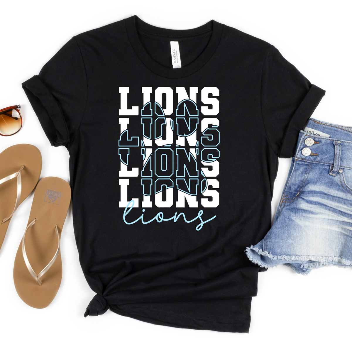 LIONS Script and Paw Tee - MariROsa Craft Shop