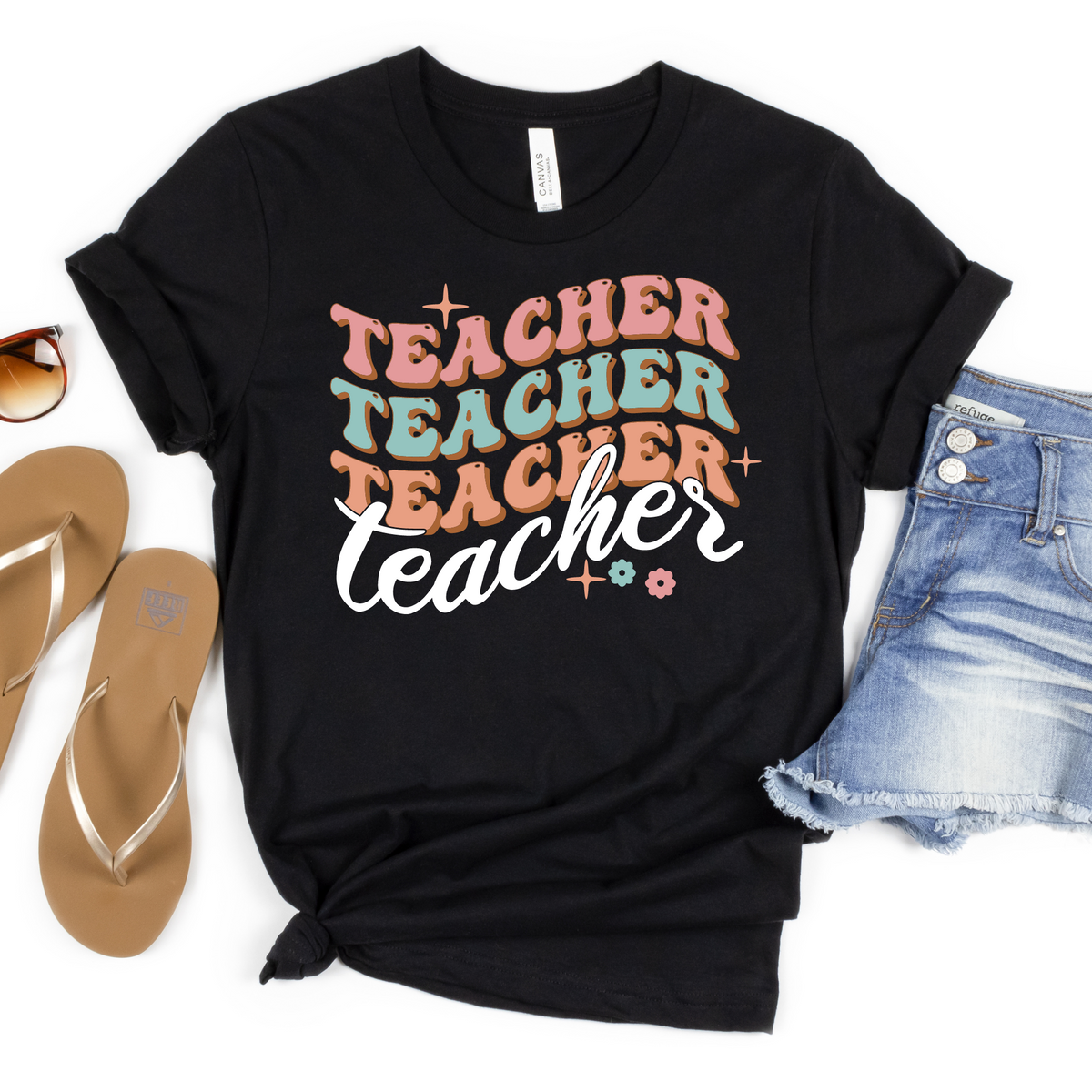 Repeat Teacher Pattern Tee - MariROsa Craft Shop
