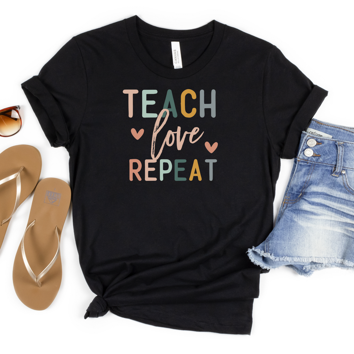 Teach Love Repeat Tee - MariROsa Craft Shop